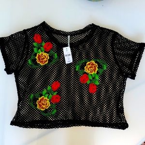 Small flower mesh shirt from LF